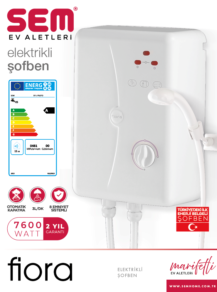 Fioara Elektrikli Şofben